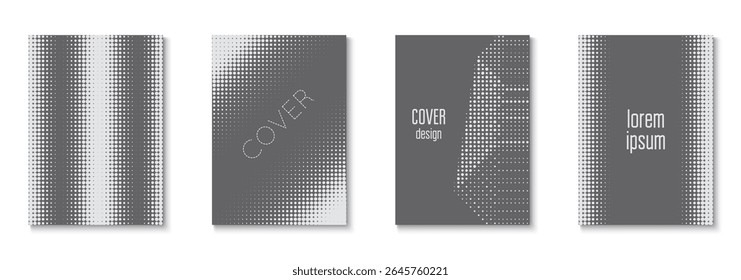 Music Template Set. 1980 Grey And White  Flyer. Wave Texture. Color Art With Memphis Elements. Young Hipster Design On Annual Page. Greyscale Halftone Pattern. Black Music Template