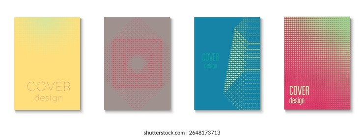 Music Template Set. Cool Memphis Art With Circles. Linear Frame With Geometric Design. Line Flyer. Minimalist Party Cover. Geometric Halftone Pattern. Trendy Music Template