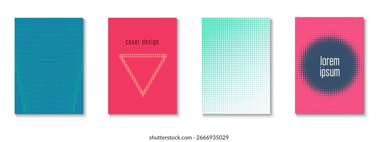 Conjunto de Plantilla de música. Círculos De Verano Con Arte Moderno. Formas Lineales Para Carpeta De Marca. Volante de negocios. Patrón Abstractas minimalista. Textura geométrica de semitono. Plantilla de música de moda