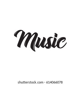 Music Text Design Vector Calligraphy Typography Stock Vector (Royalty ...