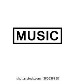 Music text. Slogan typography. T-shirt graphic. T-shirt text design. Trendy style. Modern design. Vector. 