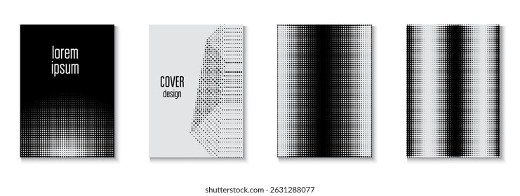 Music Texture Set. White Line Pattern. Dots Poster. Color Circles On Memphis Layout. Dynamic Design For Hipster Folder. Halftone White And Black  Flyer. Black Music Texture