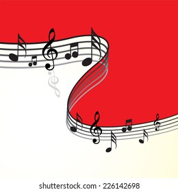 Music theme - abstract music notes design for music background