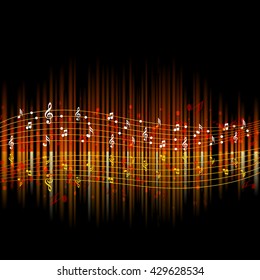Music theme - abstract music notes design for music background
