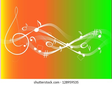 Music theme background with musical note,vector Illustration