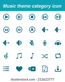 Music theme category icon