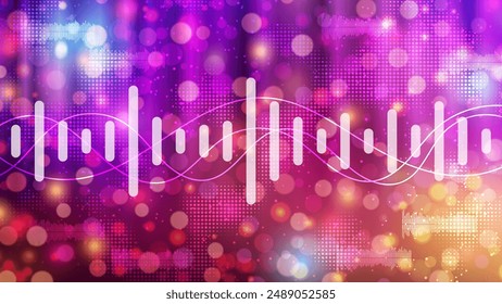 Music theme, dance club, night party colorful vector background