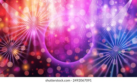 Music theme, dance club, night party colorful vector background