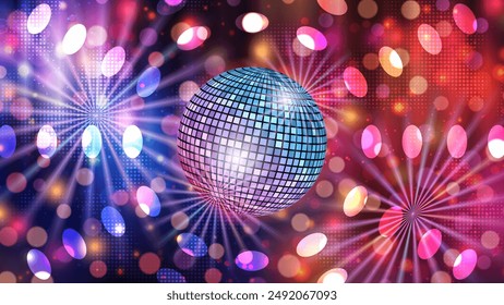 Music theme, dance club, night party colorful vector background