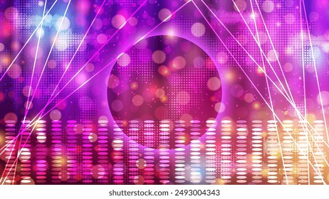 Music theme, dance club, night party colorful vector background