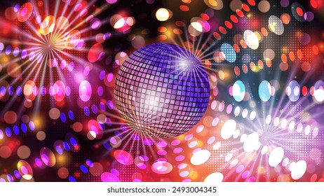 Music theme, dance club, night party colorful vector background