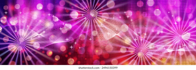 Music theme, dance club, night party colorful vector banner design template