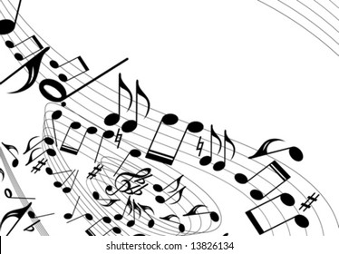 Music theme An isolated and crop
