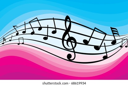 Music theme with notes