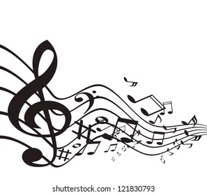 Music theme. Vector illustration.