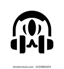 music therapy glyph icon. Strong and solid vector icon for websites, mobile interfaces, presentations, and visual branding. High quality and easy to edit.