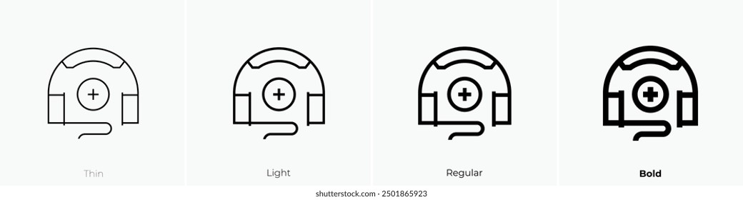 music therapy icon. Thin, Light Regular And Bold style design isolated on white background