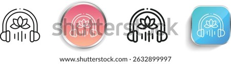 music therapy icon. Thin Linear, Regular and Button Style Design Isolated On White Background