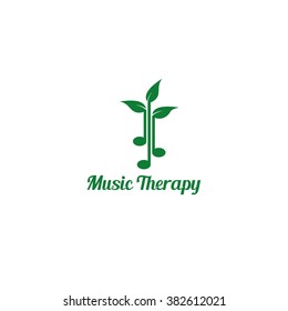 Music Therapy Logo Design Template. Vector Illustration. Best For Clinic, Education, Personal, Business Use.