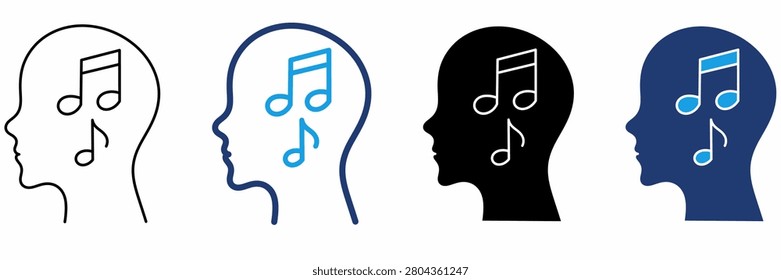 Music Therapy Stroke icon collections. Containing Mind, Melodic, Psychology, Mental Relaxation and more icons.