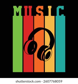Music Throwback To The Retro 80s Vintage T-shirt Design, Retro 1980s Illustration, Vintage Retro Saying Typography Design