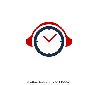 Music Time Icon Logo Design Element