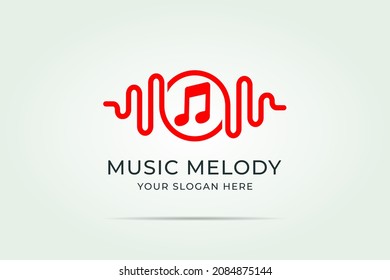logotipo de colección de frecuencia de tono de música