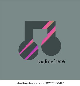 music tone logo that looks like people swaying vector