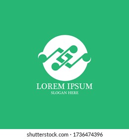 logotipo de tonos de música y vector de símbolos