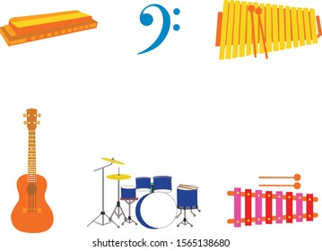 Music Tools Vector Illustration - Icon Set