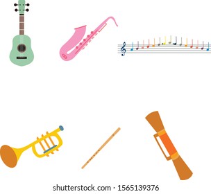 Music Tools Vector Illustration - Icon Set