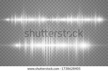 
Music track on a transparent background. Sound waves.