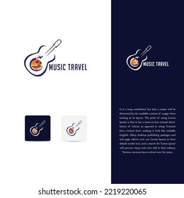 Music Travel Logo, Travel Agency Logo Design