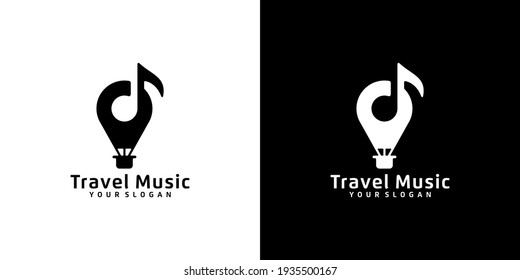music travel logo design template