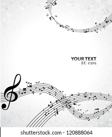 Music. Treble clef and notes for your design