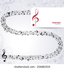 Music. Treble clef and notes for your design
