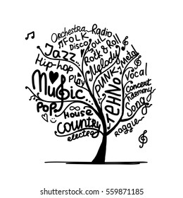 Music tree, sketch for your design