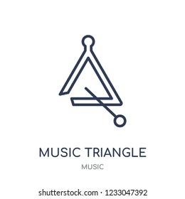 music Triangle icon. music Triangle linear symbol design from music collection. Simple outline element vector illustration on white background