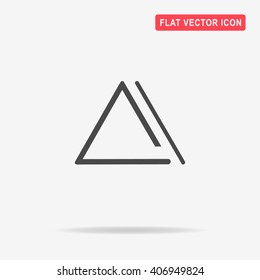 Music triangle icon. Vector concept illustration for design.