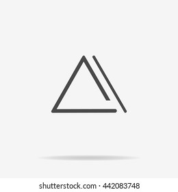 Music triangle icon. Vector concept illustration for design.