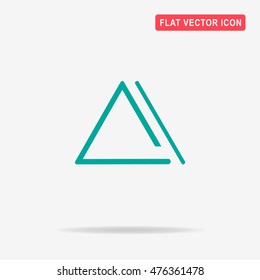Music triangle icon. Vector concept illustration for design.