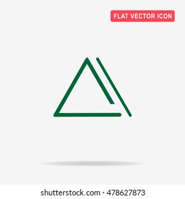 Music triangle icon. Vector concept illustration for design.
