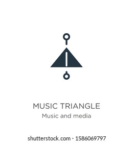 Music triangle icon vector. Trendy flat music triangle icon from music collection isolated on white background. Vector illustration can be used for web and mobile graphic design, logo, eps10