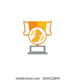 Music Trophy Logo Icon Design