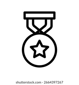 music Trophy Vector Outline Icon. Eps 10 File