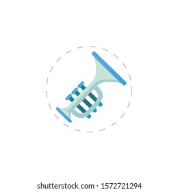 music trumpet vector flat icon. music trumpet vector flat icon. music trumpet vector flat icon. 