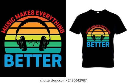 Music T-shirt Design. Graphic and illustration.
