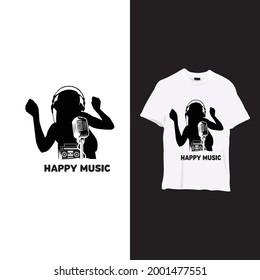 Music T-shirt design for men and women.