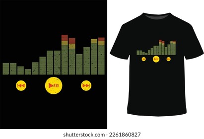 Music t-shirt Design,  Print for t-shirts, and another. music melody vector, grunge effect. 