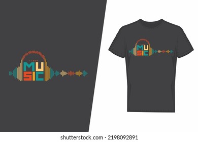 Diseño de camisetas musicales. Vector de diseño de camisetas musicales. Para la impresión de camisetas y otros usos.